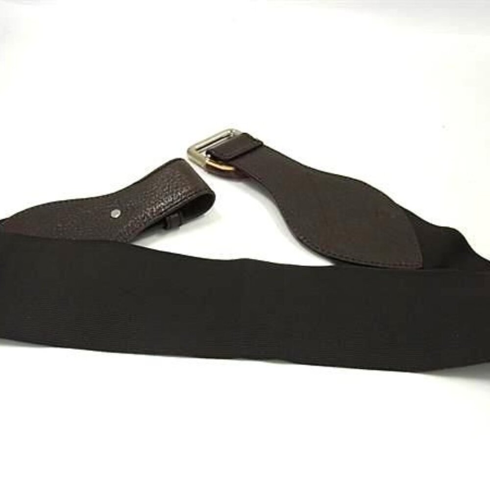 Gucci Bamboo Canvas And Leather Belt Size Indicated 75/30 Brown - Picture 2 of 4
